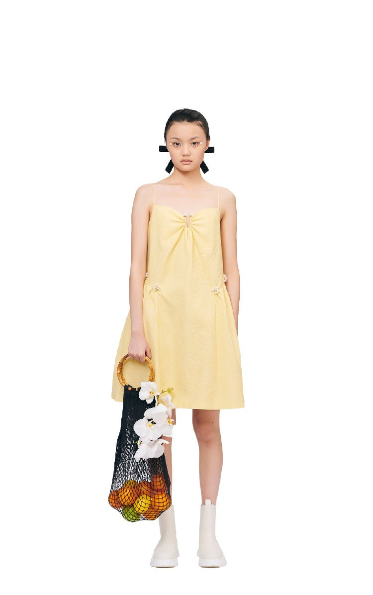 YES BY YESIR French slip yellow dress - Kidda