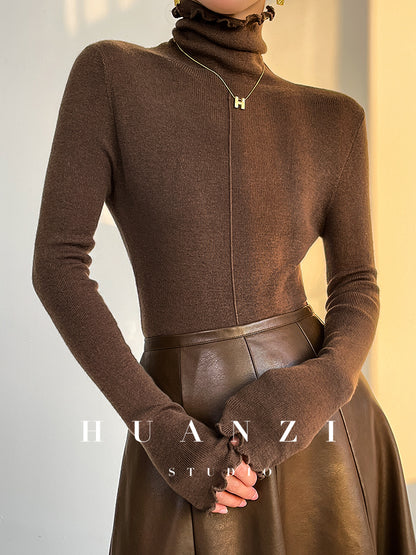 Huanzi custom turtleneck pullover knitted sweater autumn winter - Bililly