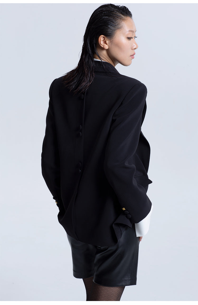 LEDIM W Detachable Fake Two Suit Jacket -Kata