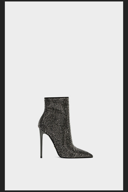 Fabfei Fall/Winter sexy rhinestone short high heeled boots - Gatsby