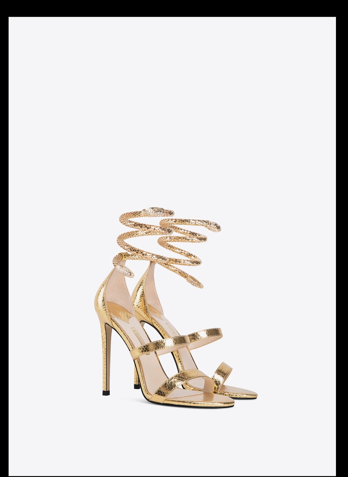 Metallic gold strappy on sale heels