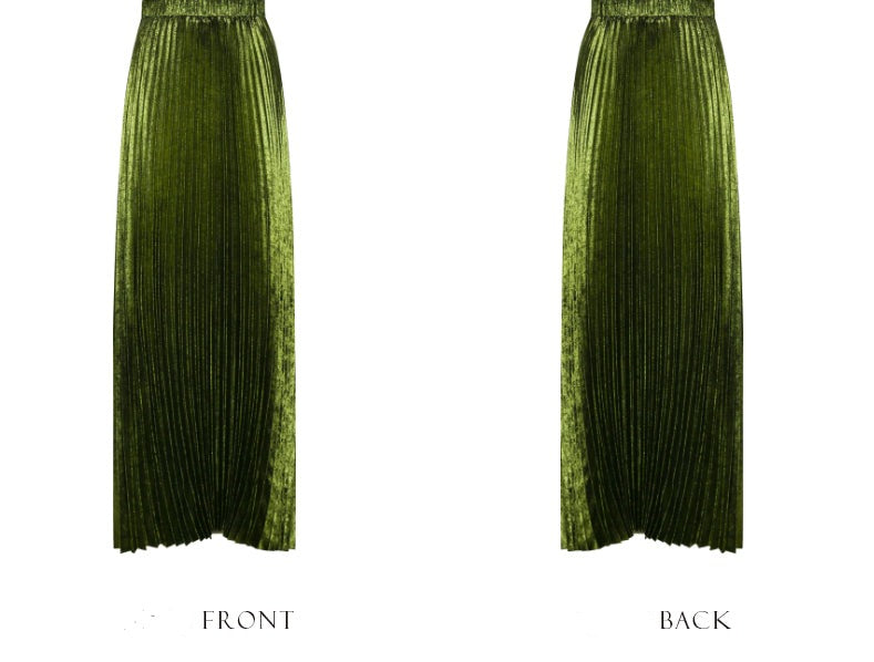 Green glitter clearance pleated skirt