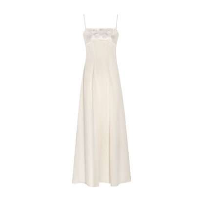 PURITY cocktail beautiful and delicate three-dimensional beaded holiday slip dress- Flower