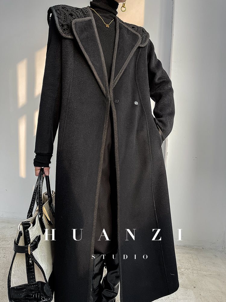 Ankle length wool coat sales womens