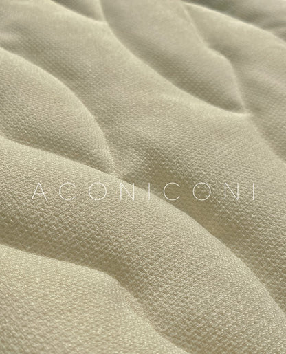 Aconiconi Elegant White/Brown Duck Down Loose Long Sleeve Medium Jacket- Woody Cotton Cloud