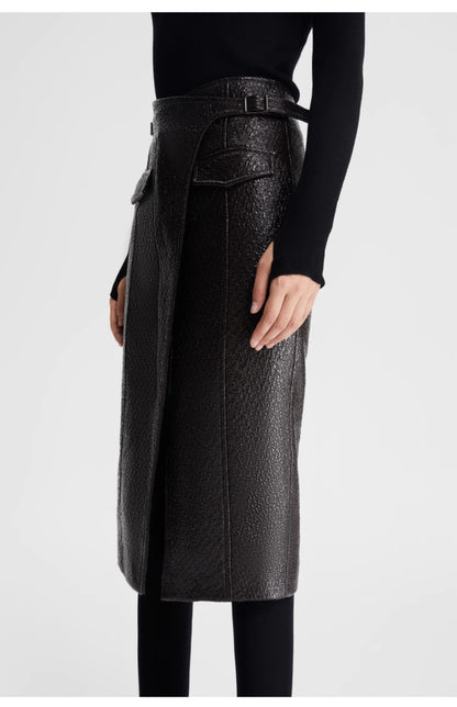 LEDIM WANG design sense spoon texture skirt  Mogie