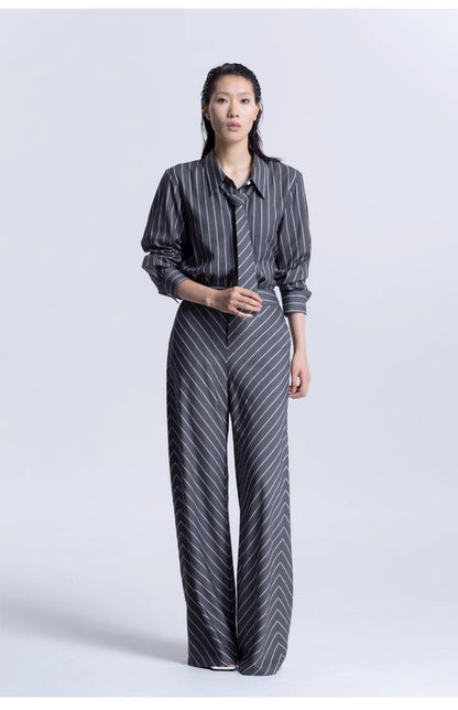 LEDIM W FASHION TIE STRIPED Shirt- Pieo