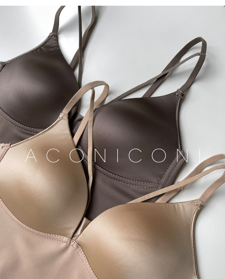 Aconiconi Elegant Strap Bra Padded Bandeau Short Slim Wear- Midsummer Sweet Dream