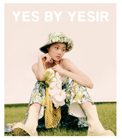 YES BY YESIR designer puff sleeve pink checkered grid short jacket - Aika