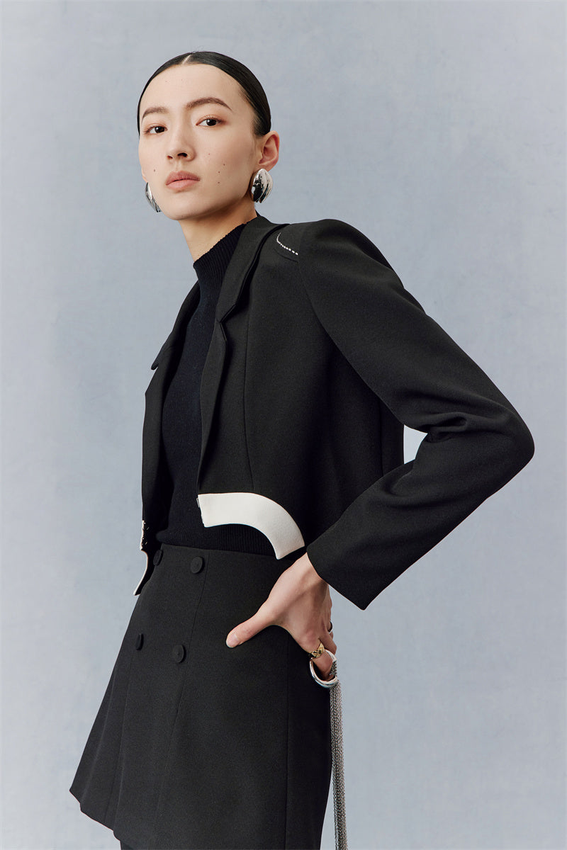 PURITY Elegant Modern High-quality contrasting blazer three-piece pant ...