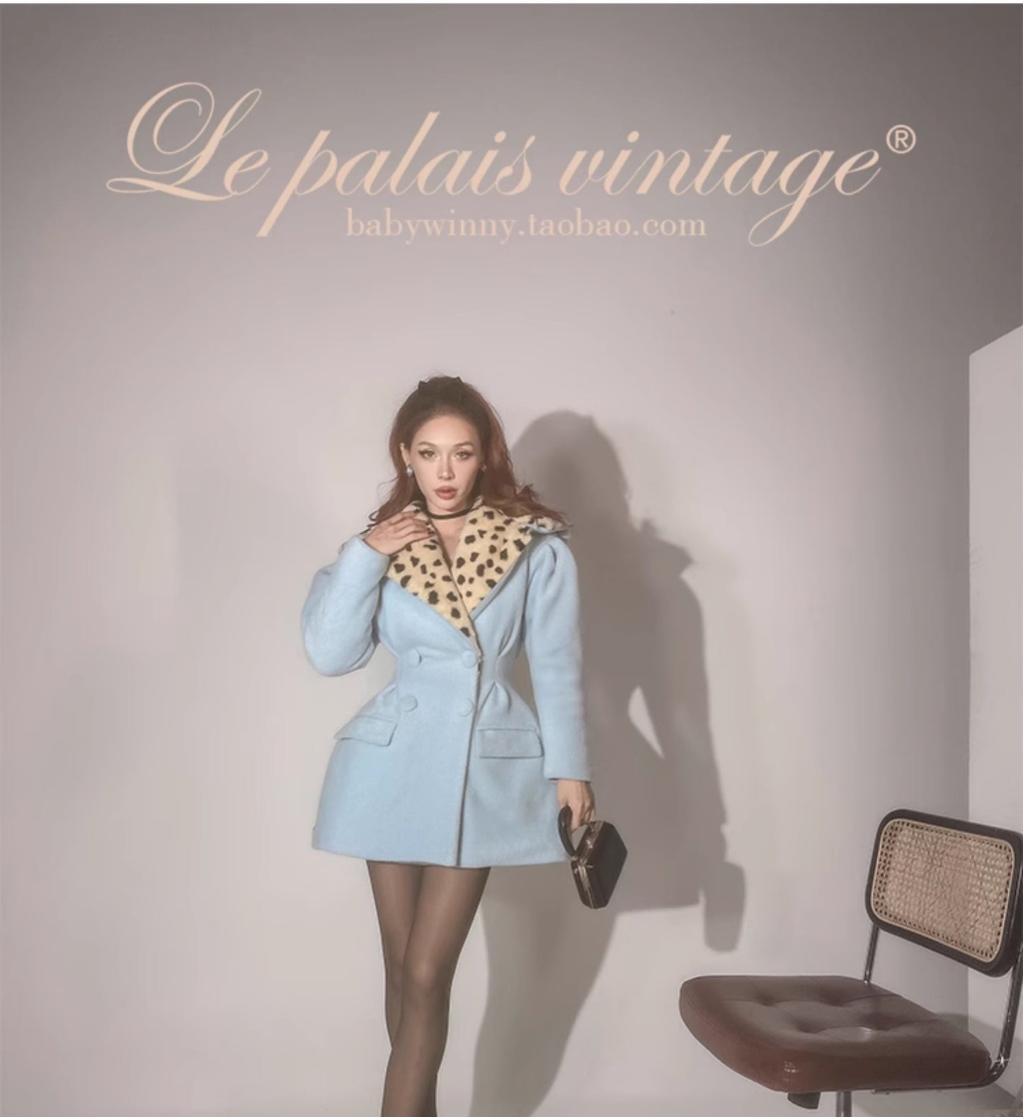 Le Palais Vintage Sweetheart Baby Blue coat - Mauni