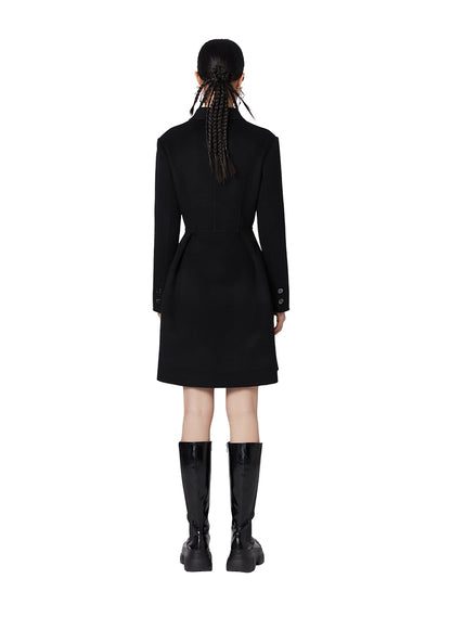 YES BY YESIR black mask cocktail coat dress - guarded