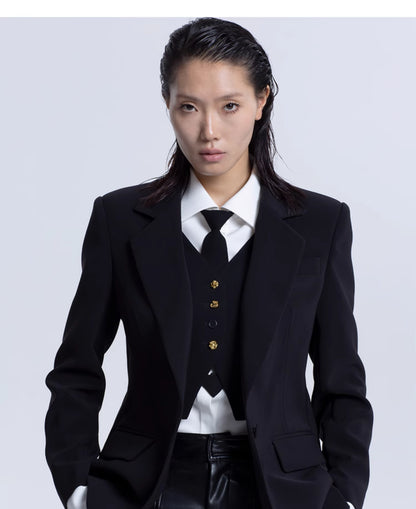 LEDIM W Detachable Fake Two Suit Jacket -Kata