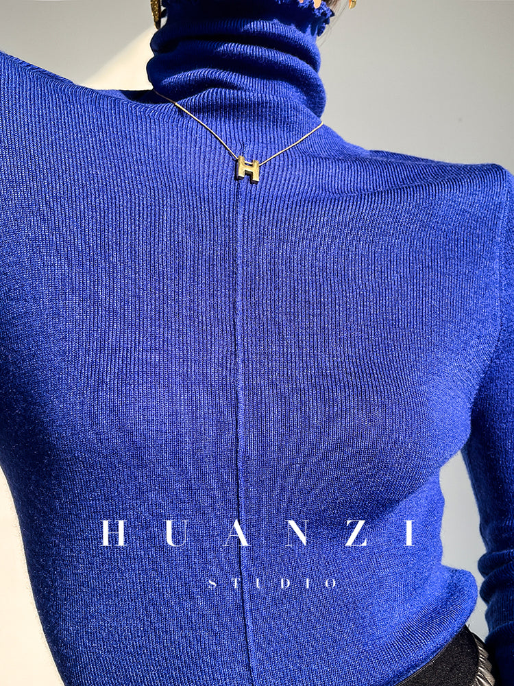 Huanzi custom turtleneck pullover knitted sweater autumn winter - Bililly