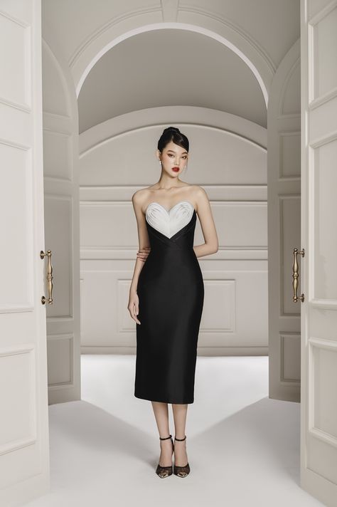 Black Elegant Sweetheart Reception Dress-Mi