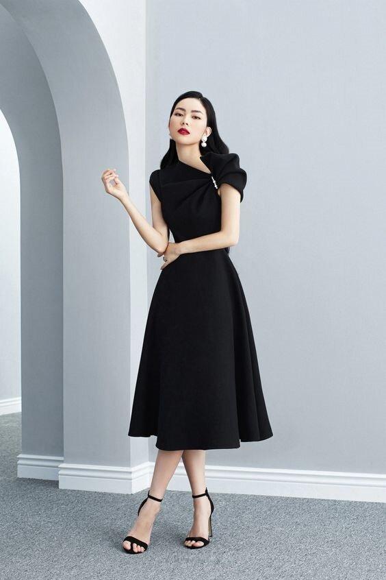 Bow twist midi store dress