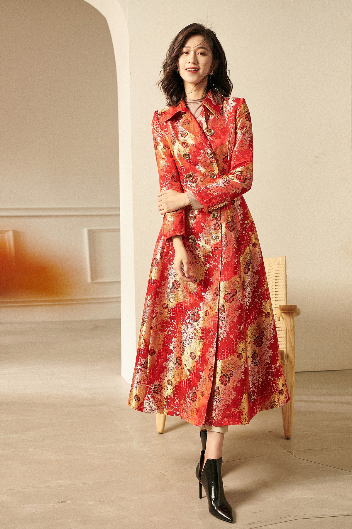 Jacquard hot sale coat dress