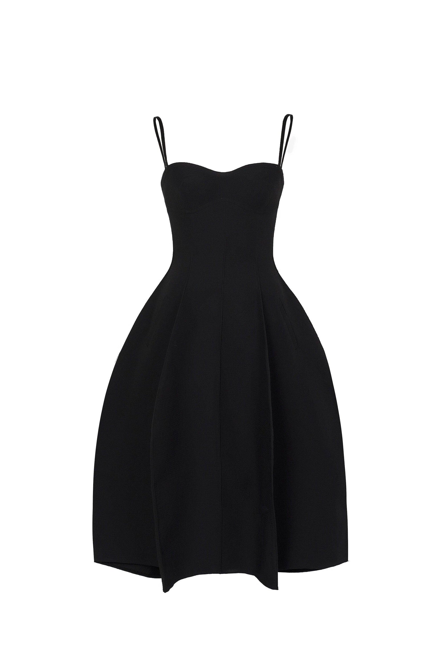 White structured cocoon cocktail lbd midi dress - Caro – GOOD GIRL REBEL