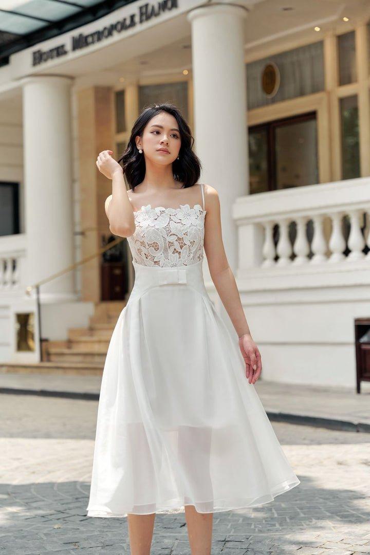 White tule lace camisole dress-BELLE – GOOD GIRL REBEL