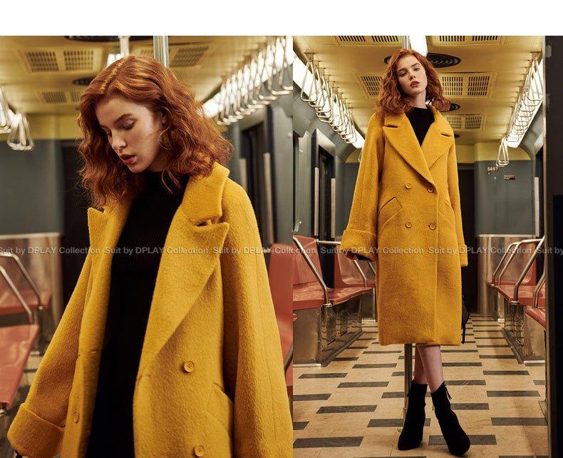 Topshop mustard outlet coat