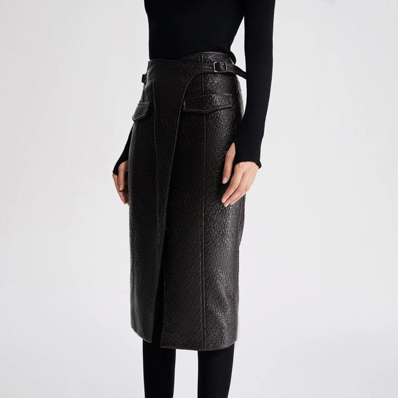 LEDIM WANG design sense spoon texture skirt  Mogie