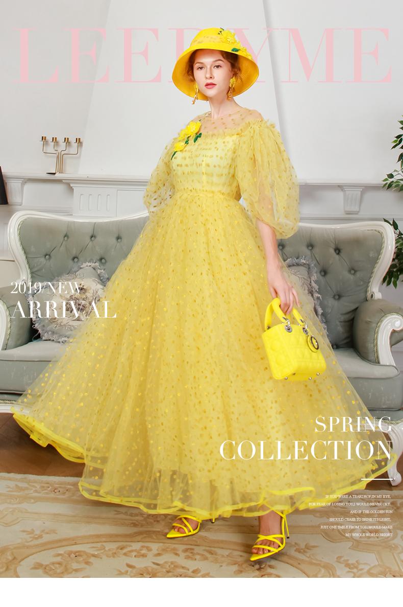 1950's vintage inspired retro polks dot lace mesh tulle yellow swing 1 –  GOOD GIRL REBEL
