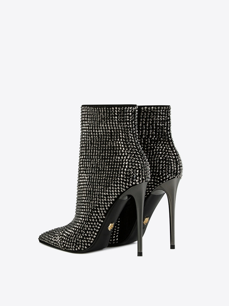 Fabfei Fall/Winter sexy rhinestone short high heeled boots - Gatsby