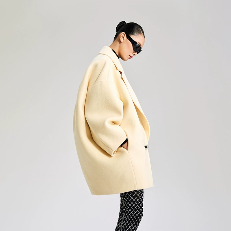 Ledi Wool coat wool concave cocoon wool coat - Debut – GOOD GIRL REBEL