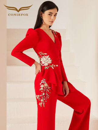 Business on sale formal jumpsuit